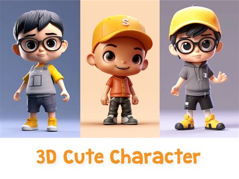A 3d Cute Character Modeling People Character Chibi People Upwork