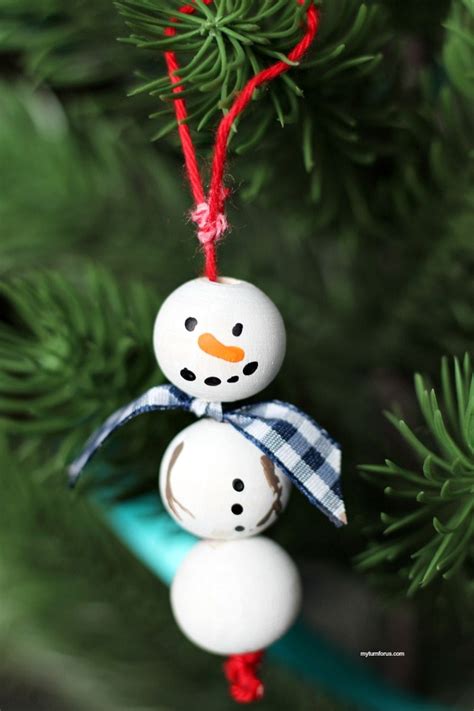 Diy Wooden Snowman Ornament My Turn For Us