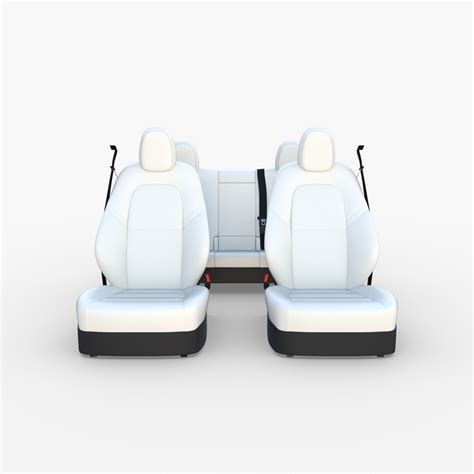 Tesla Model Y Seats White 3d Model
