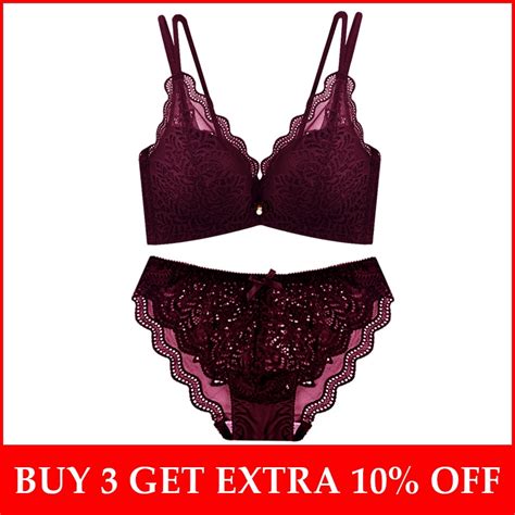 French Lace Girls Bra Sets Sexy Lingerie Set Wire Free Brassieres And Lace Bra And Brief Sets A B