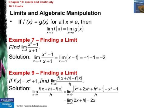 Chapter 10 Limit And Continuity