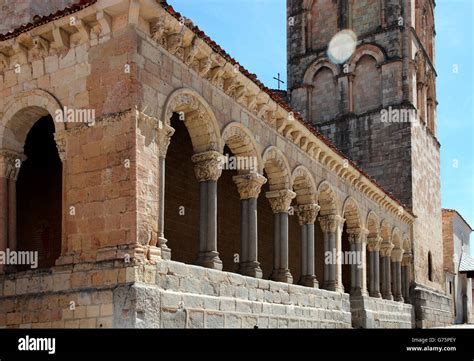 Romanesque Arches In San Estaban Church Segovia Stock Photo Alamy