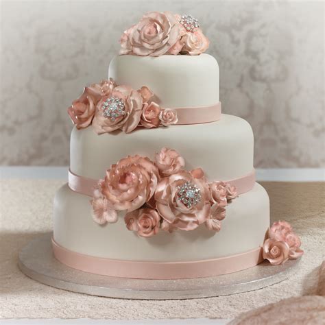 Blush Wedding Cake Design Decopac
