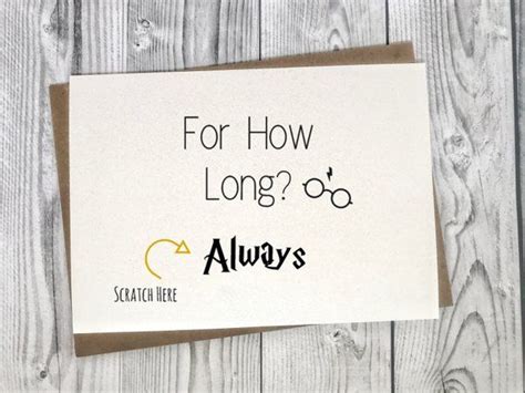 Harry Potter Anniversary Card Always Severus Snape Always Patronus
