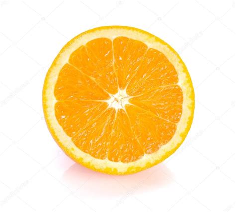 Orange Cut Half On White Background Stock Photo By ©poungsaed 83298078