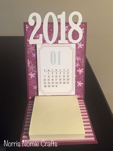 Easel Card Calendar With Post It Notes Easel Cards Craft Items Diy