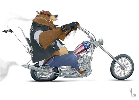 artstation biker bear