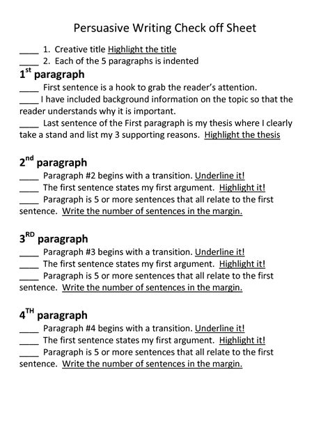 Paragraph Examples 5th Grade