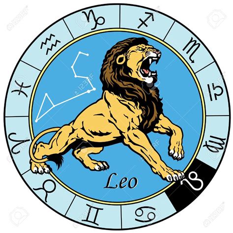 Lion Or Leo Astrological Zodiac Sign Image Isolated On White Leo