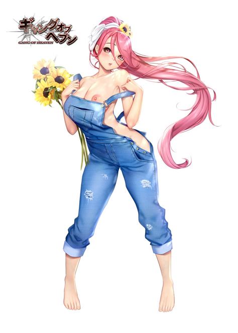 Masami Chie Gang Of Heaven Commentary Request Official Art Girl Bare Shoulders Barefoot