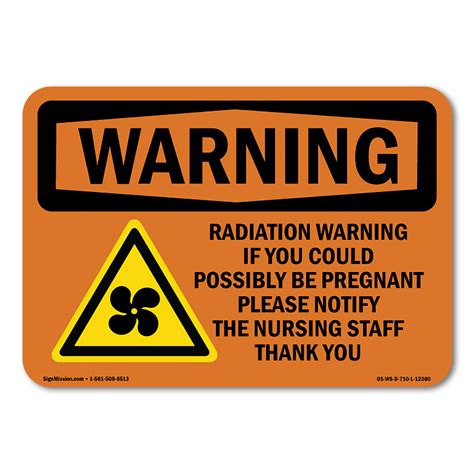 Signmission Radiation Warning If You Could Sign Wayfair