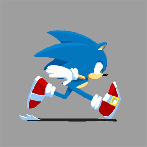 Pixilart Sonic Running By Cyclonealt