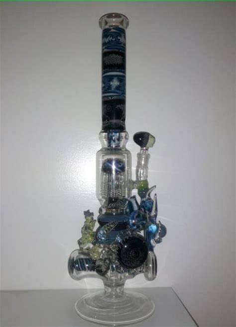 Custom Glass Water Bong Beautiful Dat Glass [ Pipes • Bongs • Rigs ] Pinterest