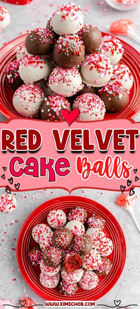 Valentines Day Red Velvet Cake Balls Kim Schob