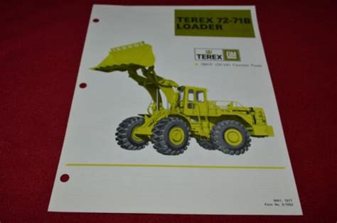 Terex 72 71b Wheel Loader Dealers Brochure Yabe14 Ebay