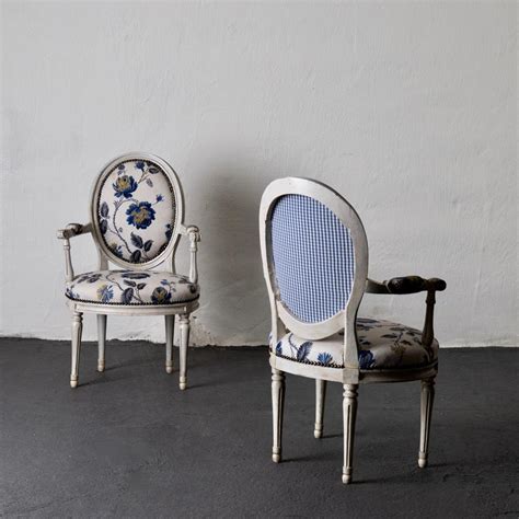 Search all products, brands and retailers of fabric armchairs: Armchairs French Louise XVI Period White and Blue Floral ...