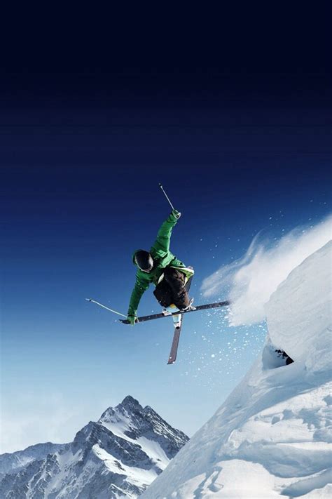 Dangerous Skiing Jump Skiing Freestyle Skiing Ski And Snowboard
