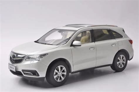 118 Diecast Model For Acura Mdx 2016 White Luxury Suv Alloy Toy Car