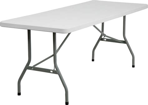Rectangular tables are best sellers and extremely popular and have a wide variety of uses. 30"W X 72"L Granite White Plastic Folding Table