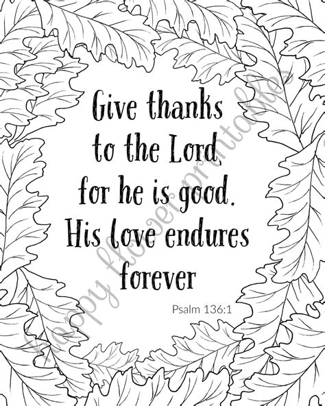 3 Bible Verse Coloring Pages Thanksgiving Set Inspirational