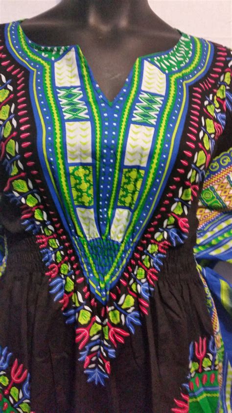 Woman African Dashiki Print Poncho Top Shirt Elastic Waist Short Dress One Size Ebay