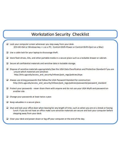 Free Security Checklist Templates In Google Docs Ms Word Pages