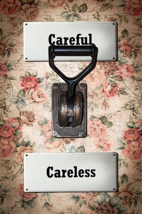 Careless And Careful Opposite Words Stock Vector Illustration Of
