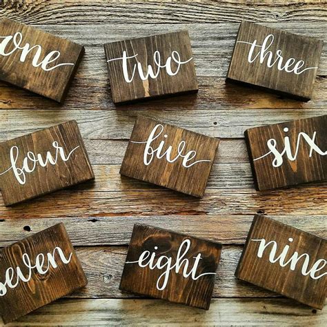 Rustic Wedding Table Numbers Rustic Wedding Decor Wooden Table Numbers