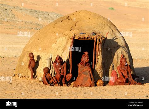 Himba Leute Lokalen Einheimischen Ureinwohner Native Kaokoland Kunene