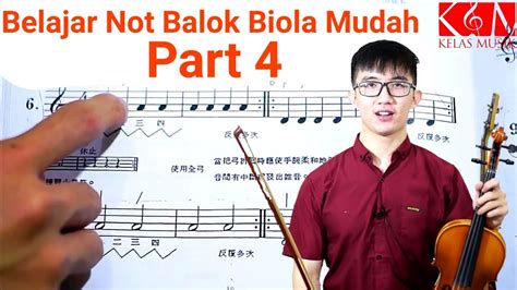 Belajar NOT BALOK DASAR Biola Mudah Part 4 Pola Bowing YouTube