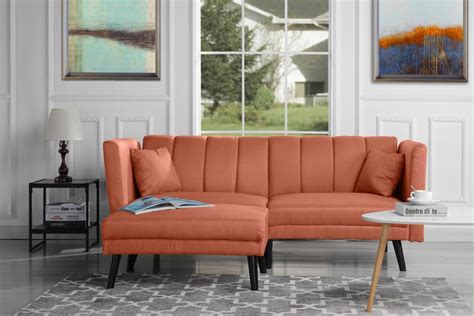 Mid Century Modern Linen Fabric Futon Sofa Bed Best Futons From
