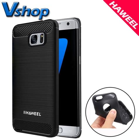 Haweel For Samsung Galaxy S7 G930 Case Shell Brushed Carbon Fiber
