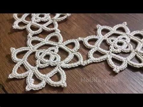 Tığişi Örgü dantel motifi yapımı runner Crochetdesign YouTube