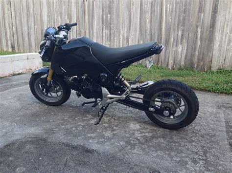 It only weighs 225 pounds (102 kilos), so the 125 cc single offers plenty. 2014 Honda Grom 125 msx125 lowered stretched hotlap ...