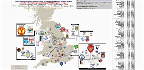 England Football Clubs Map