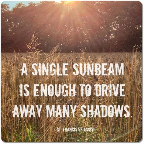 A Single Sunbeam Is Enough To Drive Away Many Shadows St Francis Of
