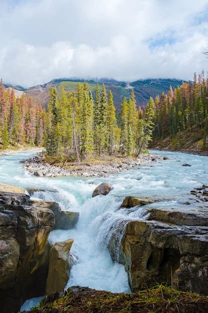 Premium Photo Sunwapta Falls Jasper National Park Canada Canadian
