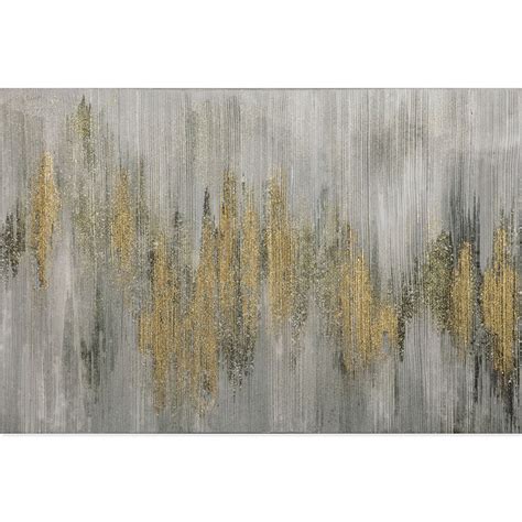 Gold Abstract Textured Canvas Wall Art At Home