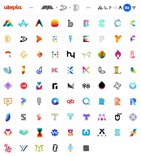 Alphabet A Z Letter Marks Logo Symbols Collection On Behance Text