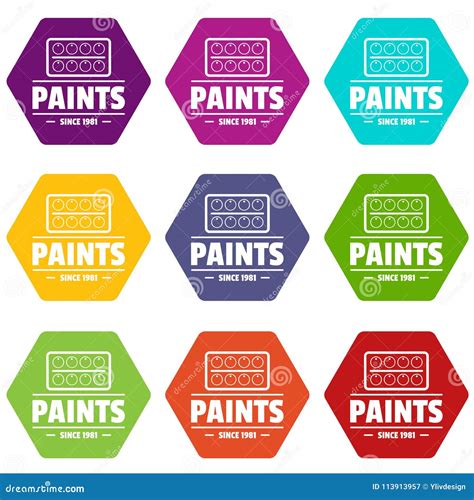 Paint Tool Icons Set 9 Vector Stock Vector Illustration Of Paint