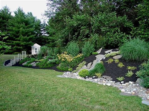 What Is A Berm For Traditional Landscape Also Beauty Berm Dry River Bed