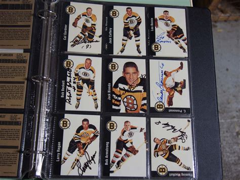 Boston Bruins 1956 57 Team Set Of Parkhurst Cards 15 Autographed