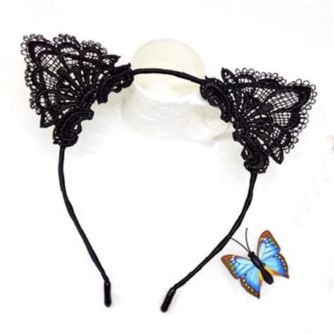 Cute Black Cat Ear Headwear For Girls Headbands For Women Ear