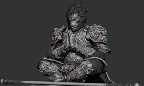 The Monkey King Sun Wukong 3d Model 3d Printable Cgtrader