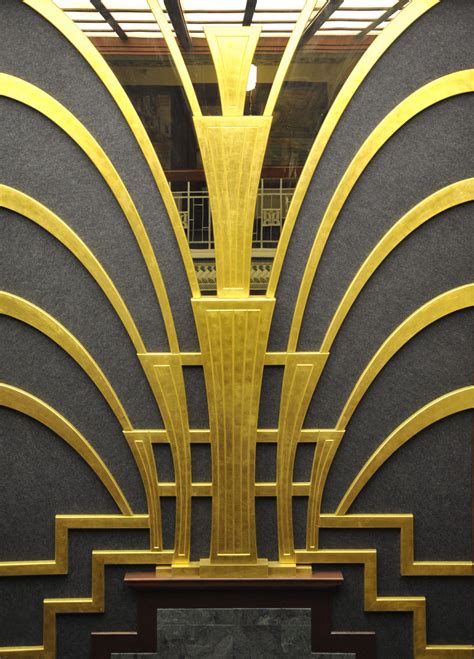 Art Deco Gold Leaf Design Wallpaper Art Deco Arquitectura Art Deco