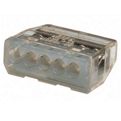 Ideal 5 Port Push In Wire Connector Grey Pack Of 50 30 087 Cef