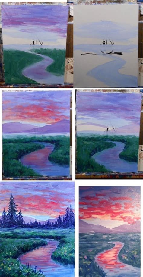 Landscapes to draw easy step by step. 40 Easy Step by Step Painting Examples for Beginners ...