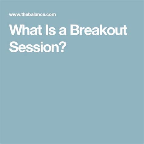 How To Build A Better Meeting Agenda With Breakout Sessions Breakouts
