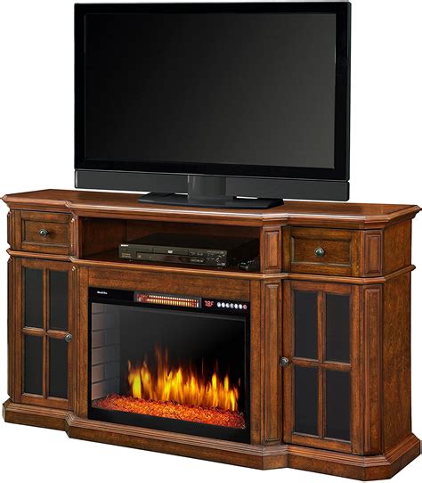 Muskoka Sinclair Electric Fireplace Tv Stand In Aged Cherry 259 18 48