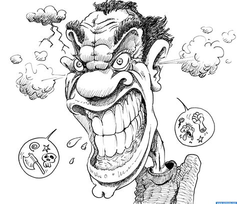 Learn how to draw angry simply by following the steps outlined in our video lessons. Really angry picture, by krigios for: facial expression drawing contest - Pxleyes.com